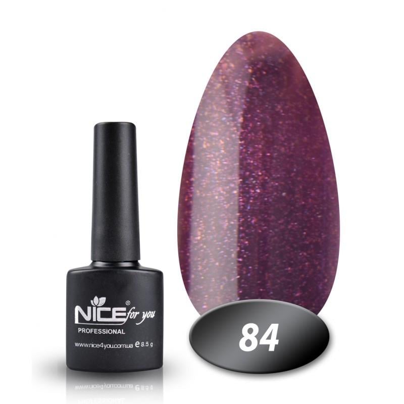 Гель-лак Nice for you Основна палітра 8,5 г №084 Виноградний з блискітками - фото 1 Гель-лак Nice for you Основна палітра 8,5 г №084 Виноградний з блискітками - фото 1