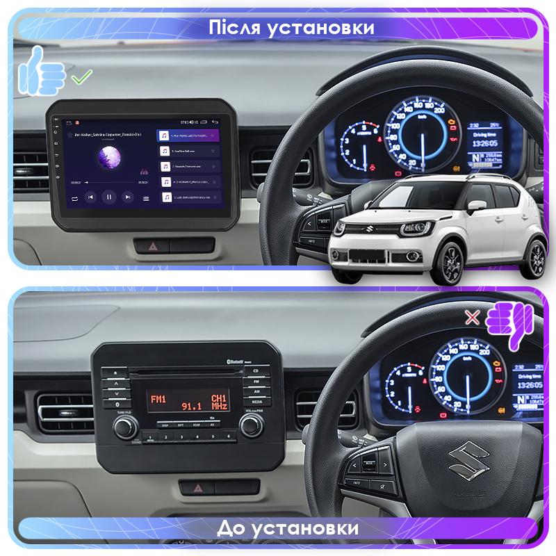 Штатна магнітола Lesko для Suzuki Ignis III 2016-2020 екран 9" 1/16Gb Wi-Fi GPS Base Сузуки - фото 3