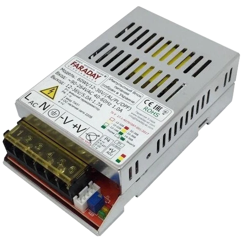 Блок живлення Faraday Electronics 60Wt/12-36V/ALU 12–36В 5-2А (2863456571)