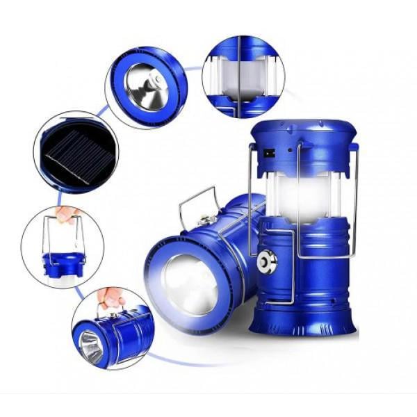 Ліхтар SIHONG SH-5800 розсувний з сонячною панелью та акумулятором Синій - фото 2 Ліхтар SIHONG SH-5800 розсувний з сонячною панелью та акумулятором Синій - фото 2