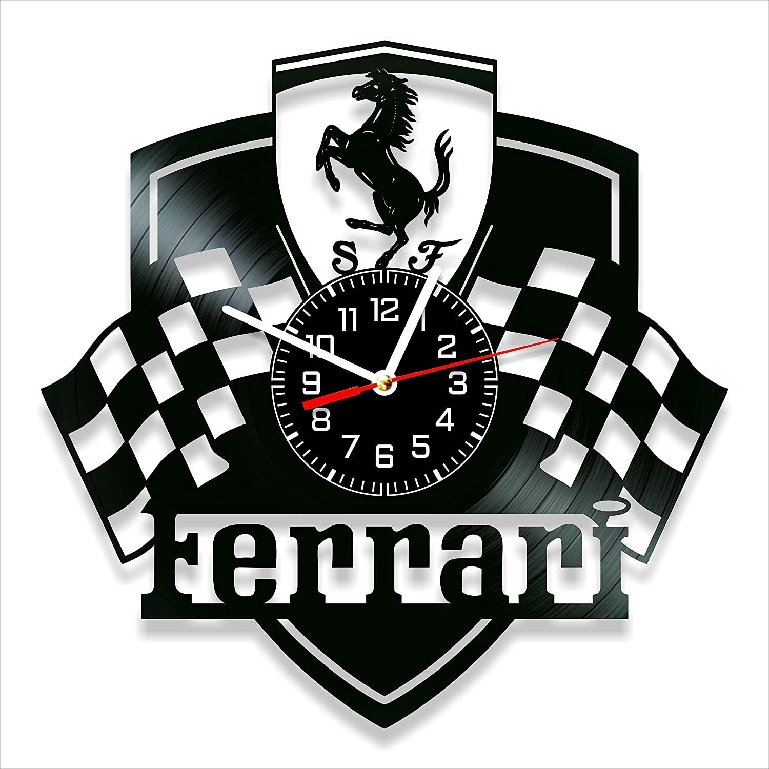 Часы настенные Ferrari 1980 из виниловой пластинки