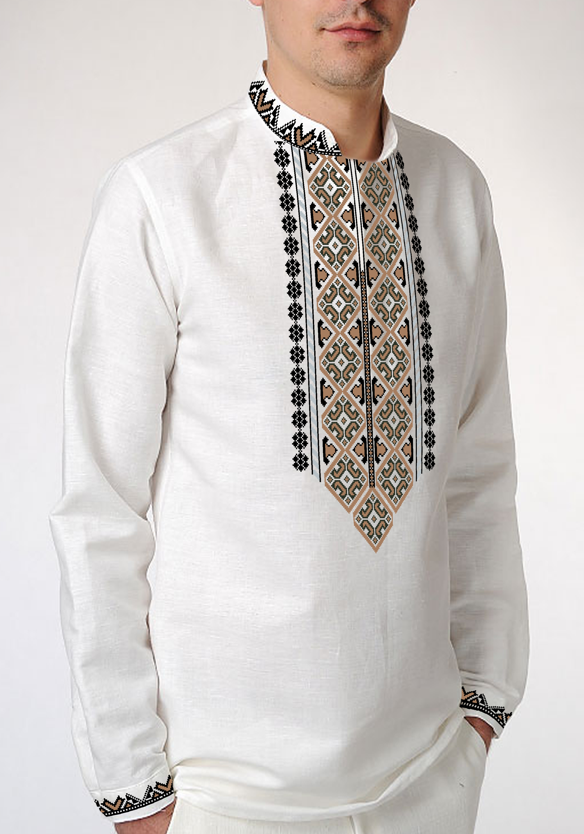 Заготовка для вышивки нитями/бисером домотканое полотно (СЧГ-463)