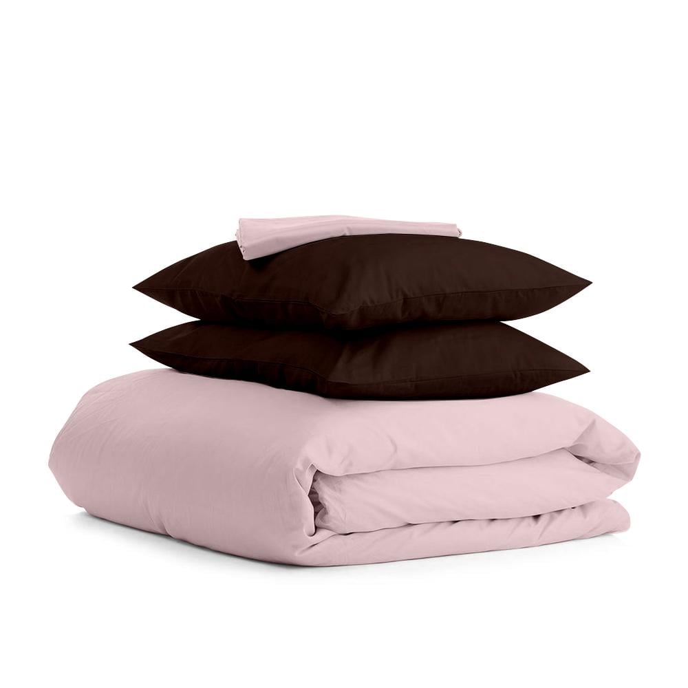 Комплект полуторної постільної білизни Cosas Satin Beige Chocolate-P 160х220 см (4822055085773)