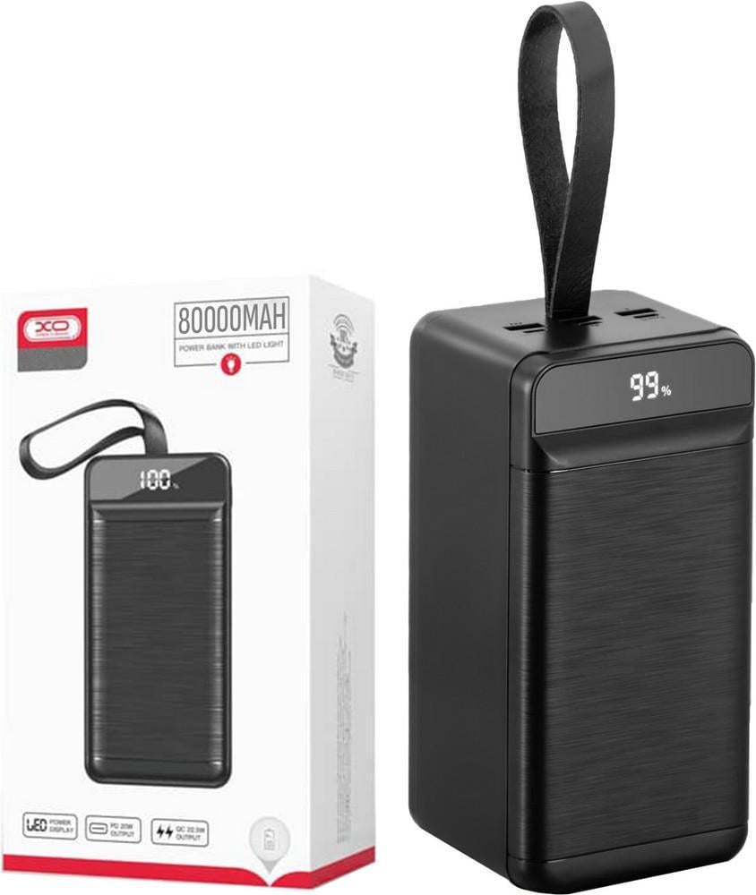 Внешний аккумулятор Xo PR160 22,5W/PD20W/LED Light 80000mAh Black (38271)