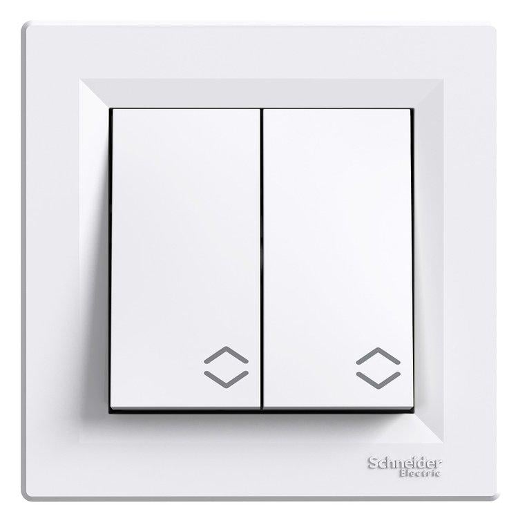 Вимикач-перемикач 2кл Schneider Electric Asfora Білий (EPH0600121)