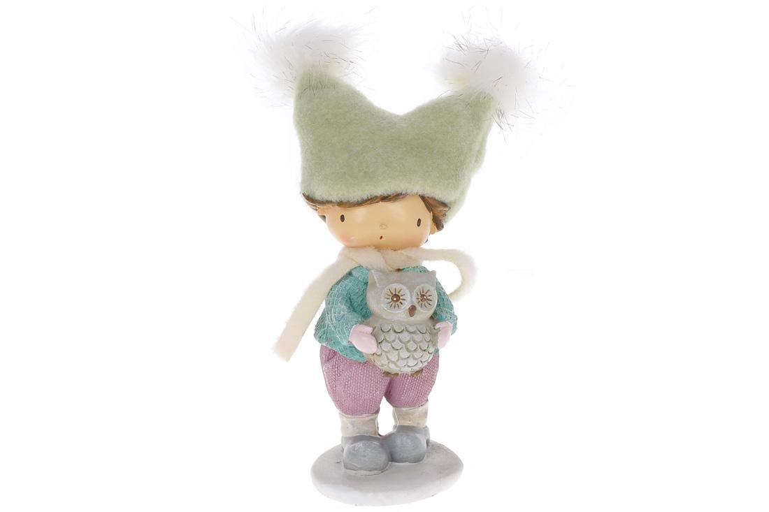 Декоративная статуэтка BonaDi Мальчик с совушкой (831-382)