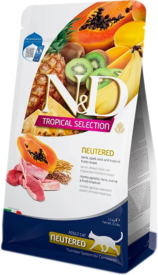 Корм сухой для кошек Farmina N&D TROPICAL SELECTION LAMB NEUTERED 1,5 кг (177899)
