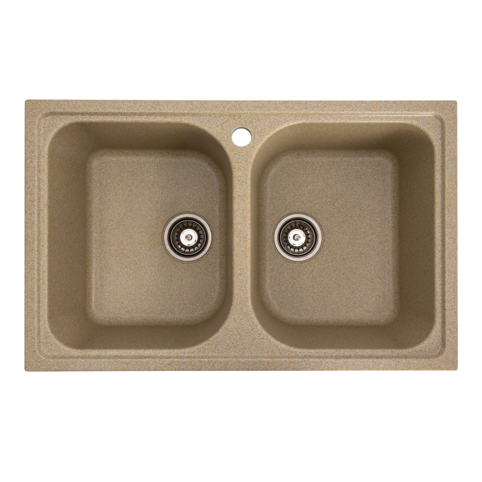Мойка для кухни гранитная Platinum 7950 Equatoria матовый Бежевый - фото 1 Мойка для кухни гранитная Platinum 7950 Equatoria матовый Бежевый - фото 1