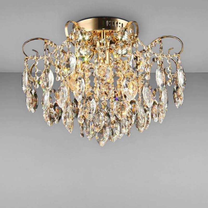 Люстра потолочная LED Light House SR-17038/4+4 E27 хрустальная Золотой