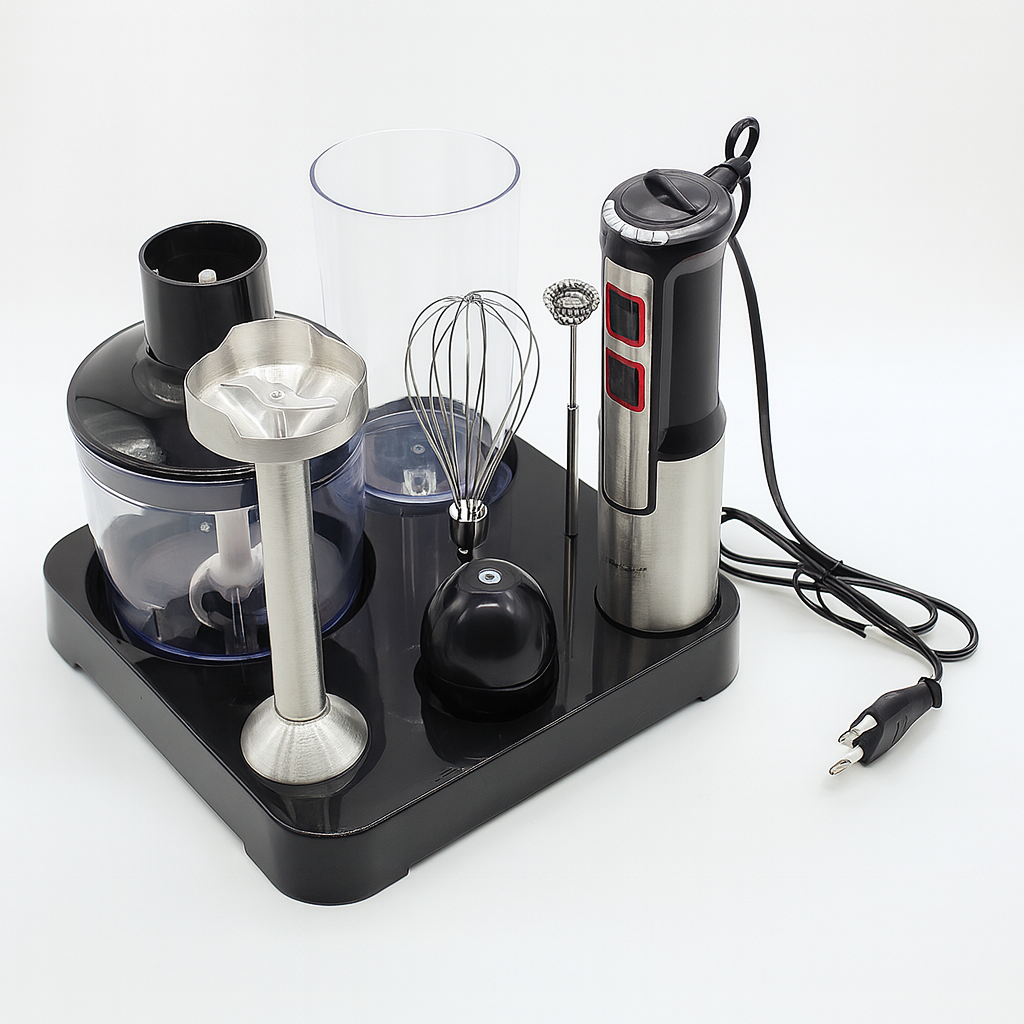 Блендер кухонний ручний Rainberg RB-2293B з металевою ніжкою та 20 швидкостями потужністю 1200 Вт (RB2293B)