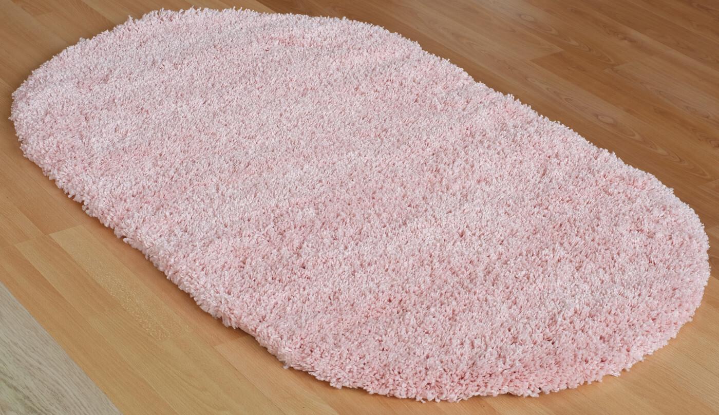 Килим з високим ворсом Himalaya A703A овал 60x110 см Pink - фото 3