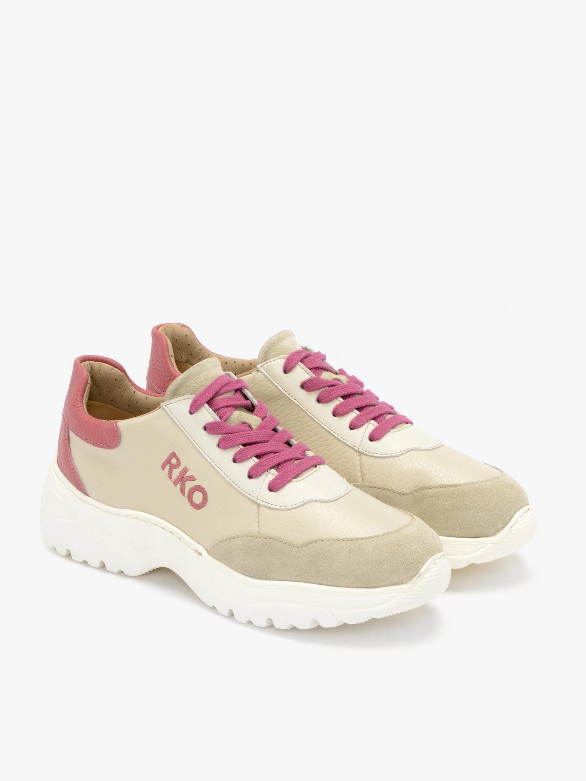 Кроссовки женские RYLKO кожаные с замшевыми вставками р. 36 Бежевый (0ERM0____2RY) Кроссовки женские RYLKO кожаные с замшевыми вставками р. 36 Бежевый (0ERM0____2RY)