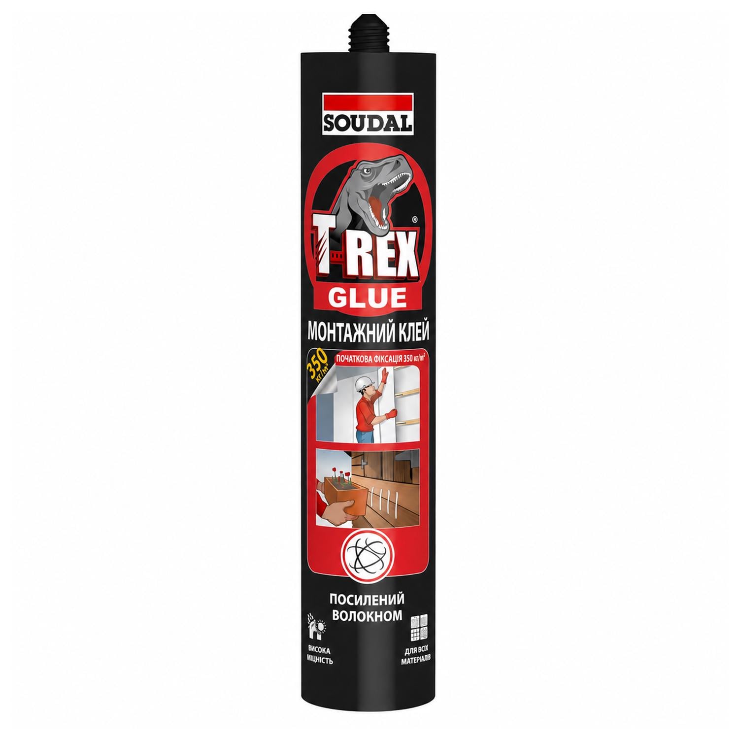 Клей монтажный Soudal T-REX 380 г Белый 3 шт. (000030000098000102)