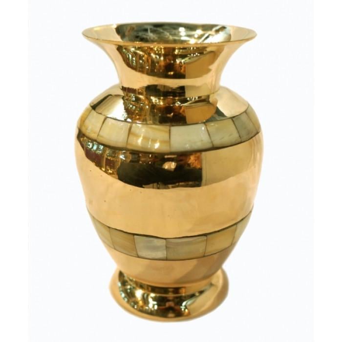Ваза металева з перламутром (9370182)