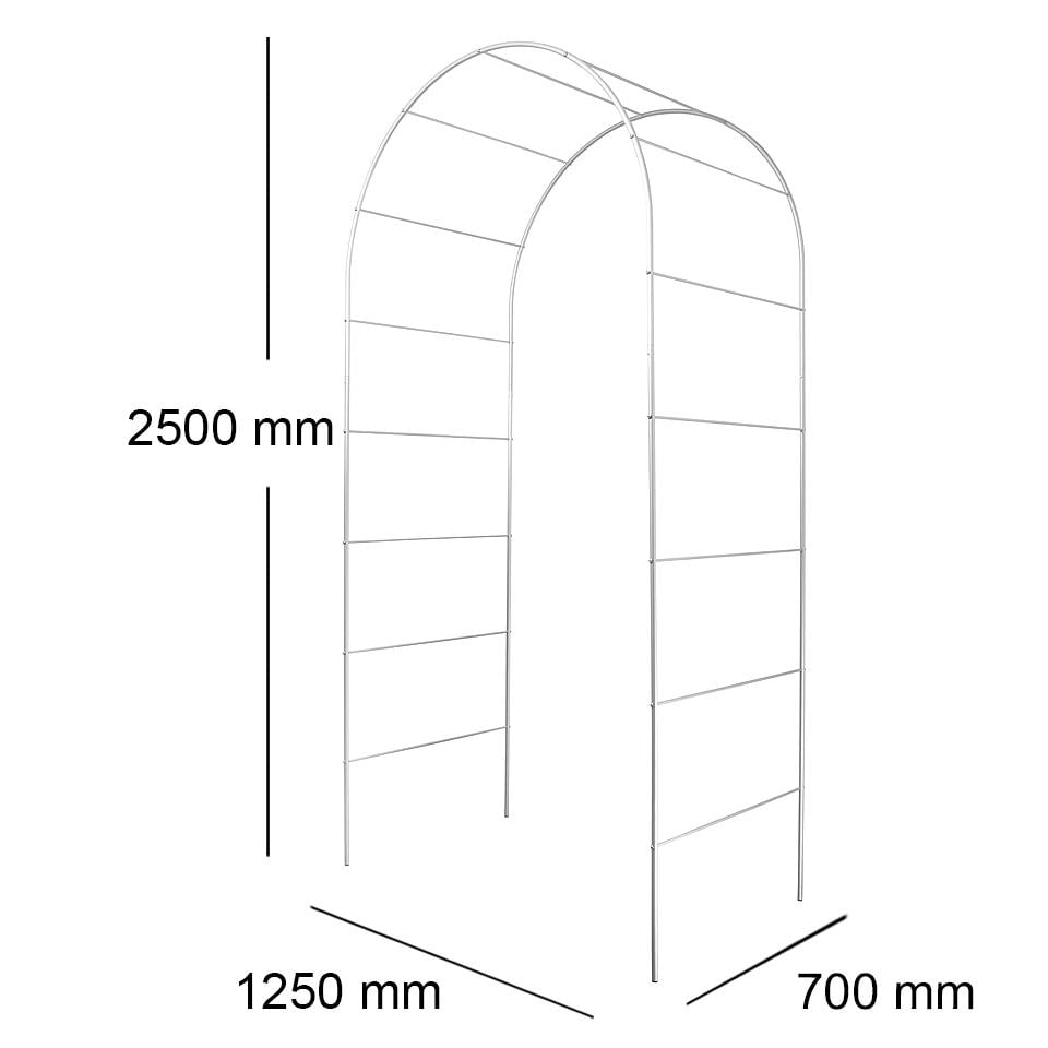 Опора для рослин арка садова 2500х1250х700 мм d 16 мм/d 8 мм (АС-D16/D8-2500*1250*700) - фото 2
