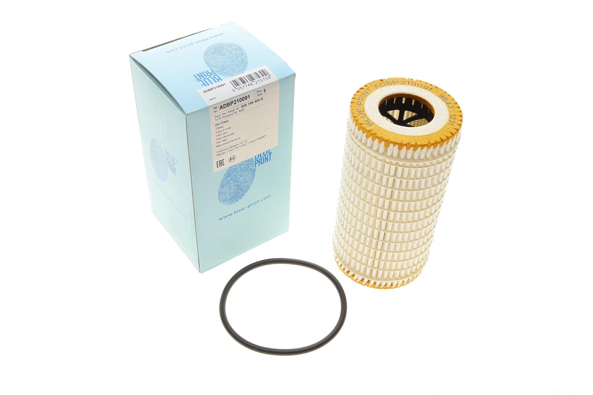 Фильтр масляный BLUE PRINT для Audi A4/A6/Q5/Q8/VW Touareg 3,0 TDI 17- (ADBP210091)