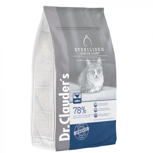 Корм сухой для котов Dr.Clauder's High Premium Cat Sterelised Senior Light Poultry Fish 400 г (12664971)