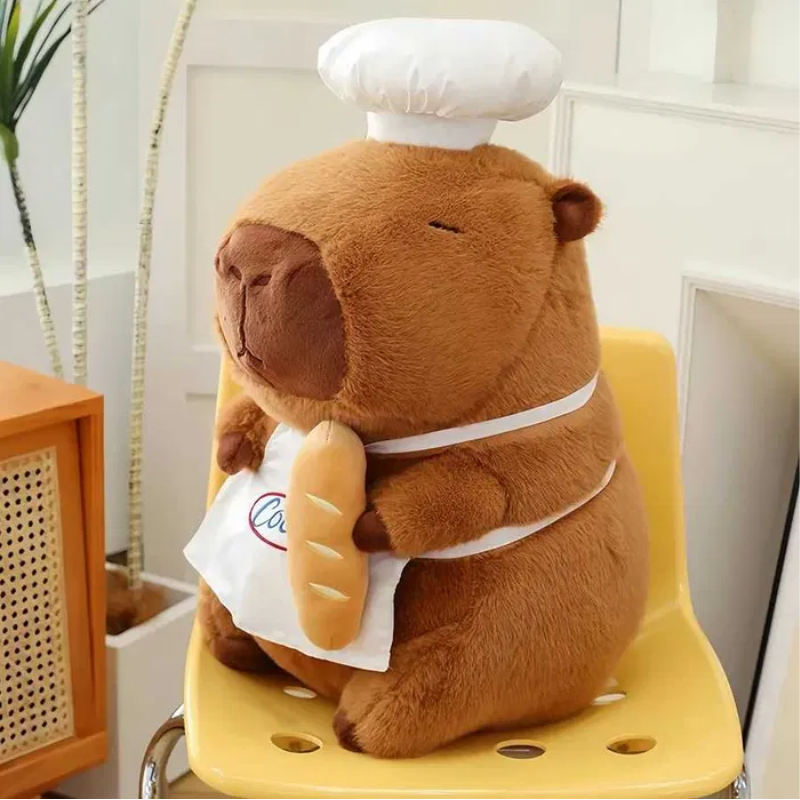 М'яка іграшка плюшева капібара Повар з аксесуаром 44,5 см (2773364151) - фото 3