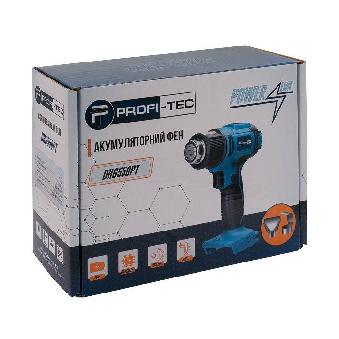Фен акумуляторний PROFI-TEC 20V DHG550PT POWERLine без акумуляторів та зарядного пристрою (005933) - фото 9