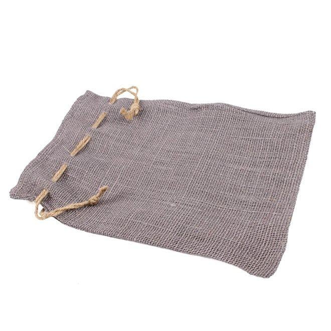 Мішечок декоративний Flora з мішковини 26х38 см Сірий (5364) - фото 2 Мішечок декоративний Flora з мішковини 26х38 см Сірий (5364) - фото 2