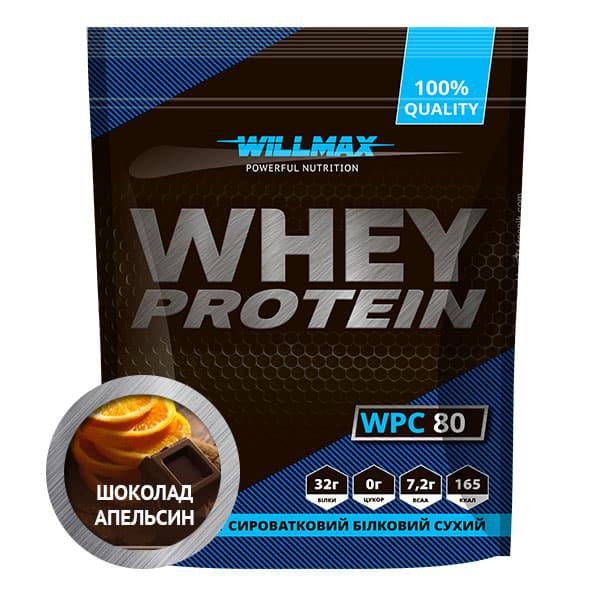 Протеїн сироватковий Whey Protein 80% Willmax 920 г Апельсин та шоколад (2118)