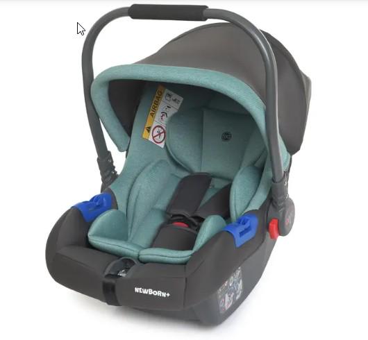 Автокресло для новорожденных El Camino Newborn+ до 13 кг Серо-мятный (29-7-ME 1043)