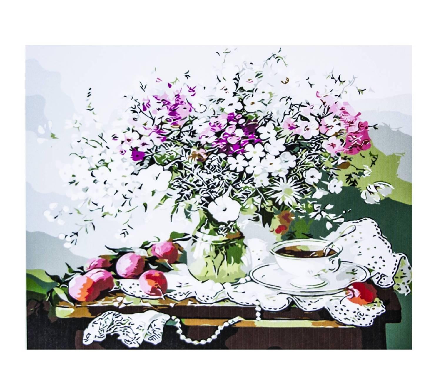 Картина по номерам Цветы с красками и кистями 60х75 см Multicolor (H044) Картина по номерам Цветы с красками и кистями 60х75 см Multicolor (H044)