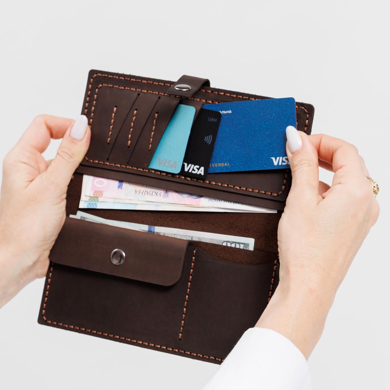 Гаманець шкіряний жіночий EDENA Коричневий (WT-13)