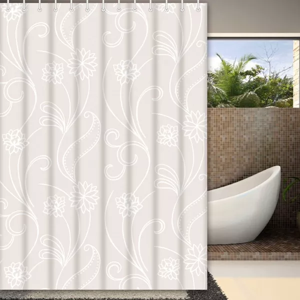 Шторка для ванної кімнати Frap F8805 поліетилен 180x180 см Білий/серий (SQ-1037818) - фото 2 Шторка для ванної кімнати Frap F8805 поліетилен 180x180 см Білий/серий (SQ-1037818) - фото 2