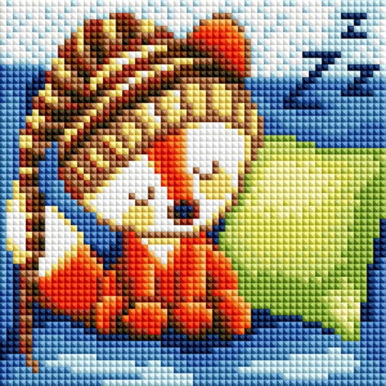 Алмазная мозаика для детей ColorArt Сонная лисичка PP1102 15x15 см