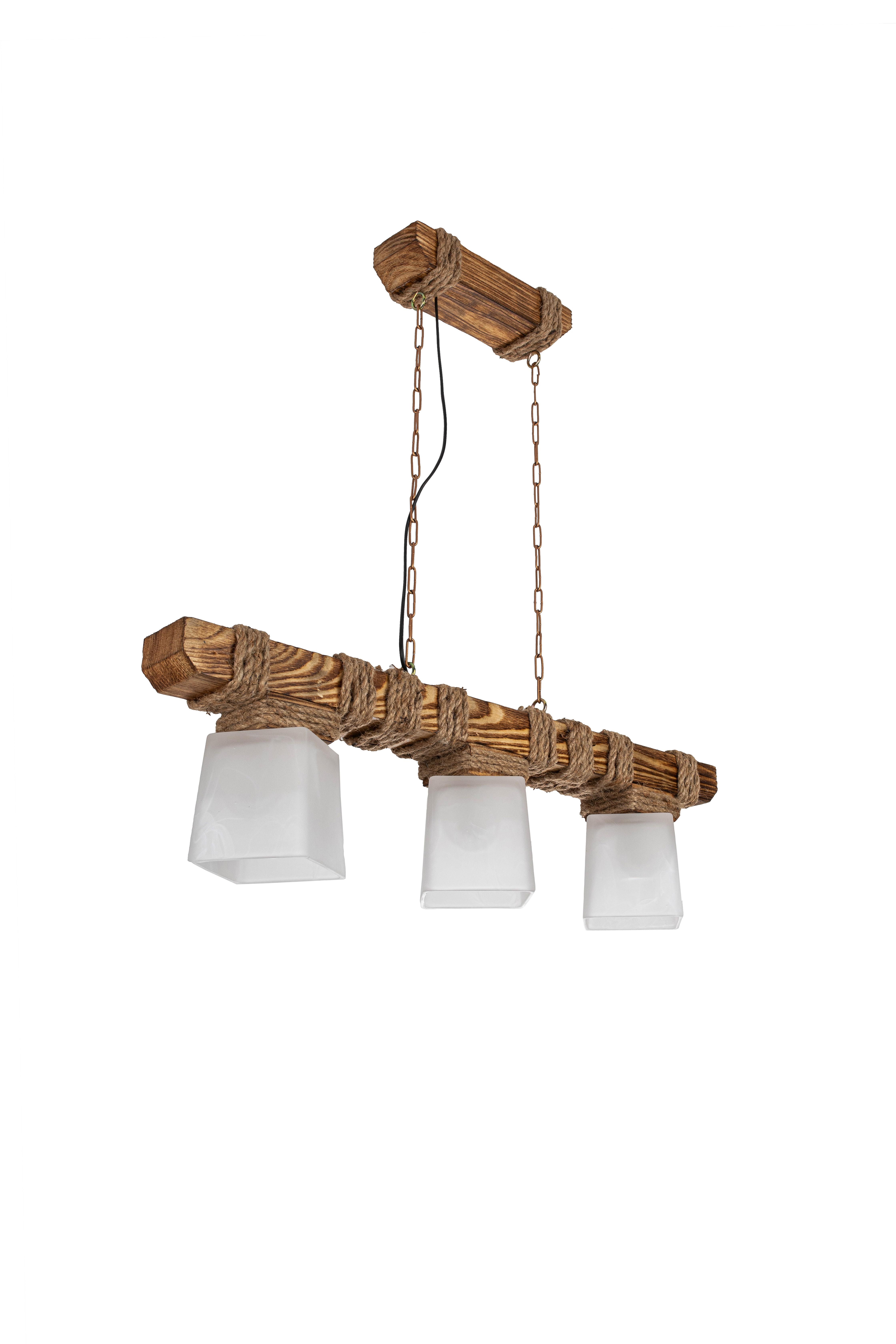 Люстра дерев'яна Sirius світлий обжиг на 3 плафона (S7044/3)