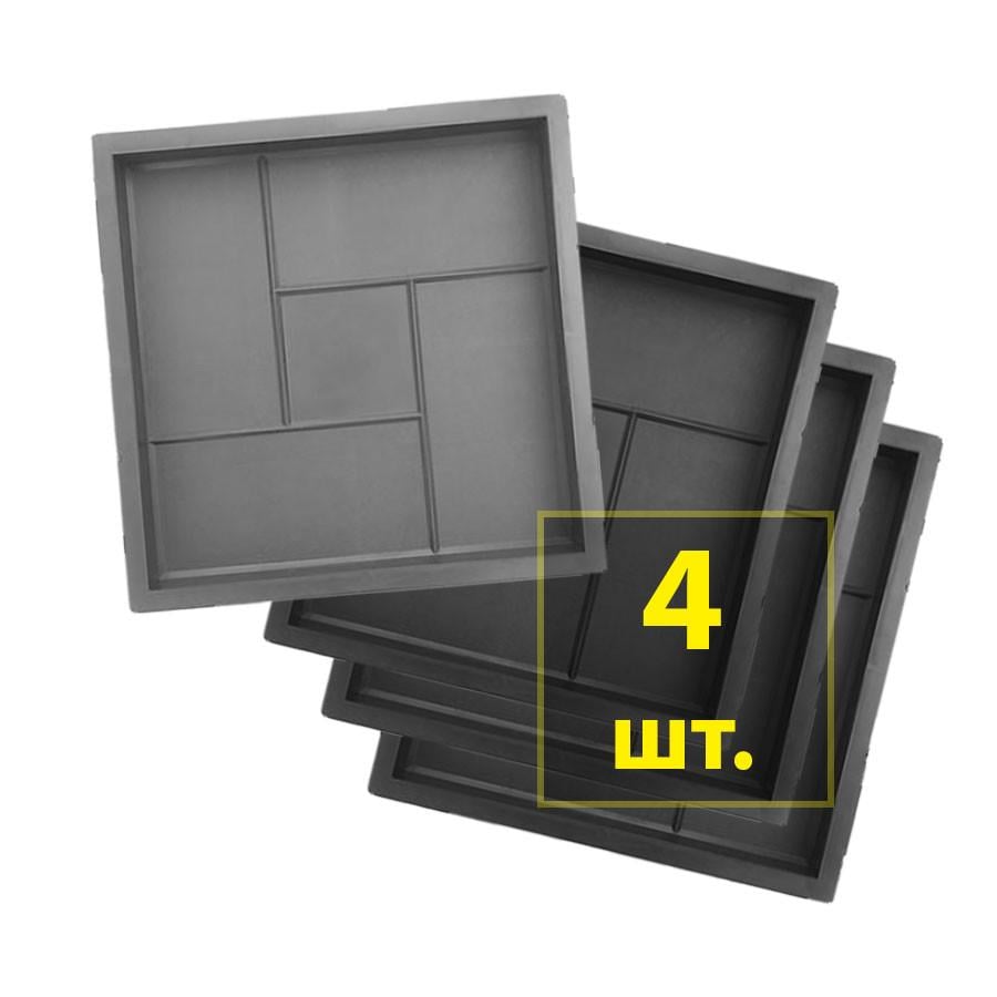 Форми для тротуарної плитки Верес Україна Лабіринт 300х300х30 мм 4 шт. - фото 2