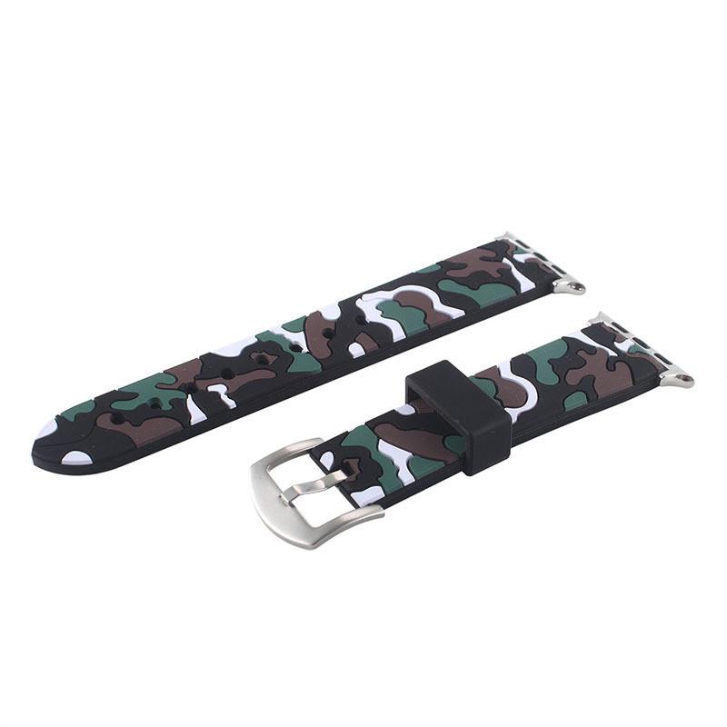 Ремешок для смарт-часов Apple Watch 42 мм/44 мм силиконовый с пряжкой Camouflage with brown (1077916175) Ремешок для смарт-часов Apple Watch 42 мм/44 мм силиконовый с пряжкой Camouflage with brown (1077916175)