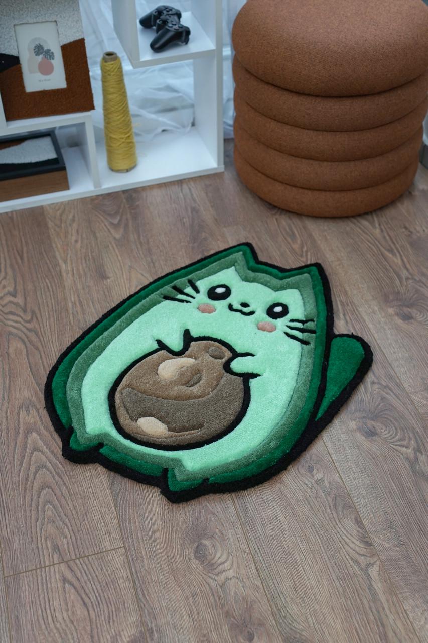 Килим ручної роботи АвоКотик 80x75 см - фото 2 Килим ручної роботи АвоКотик 80x75 см - фото 2