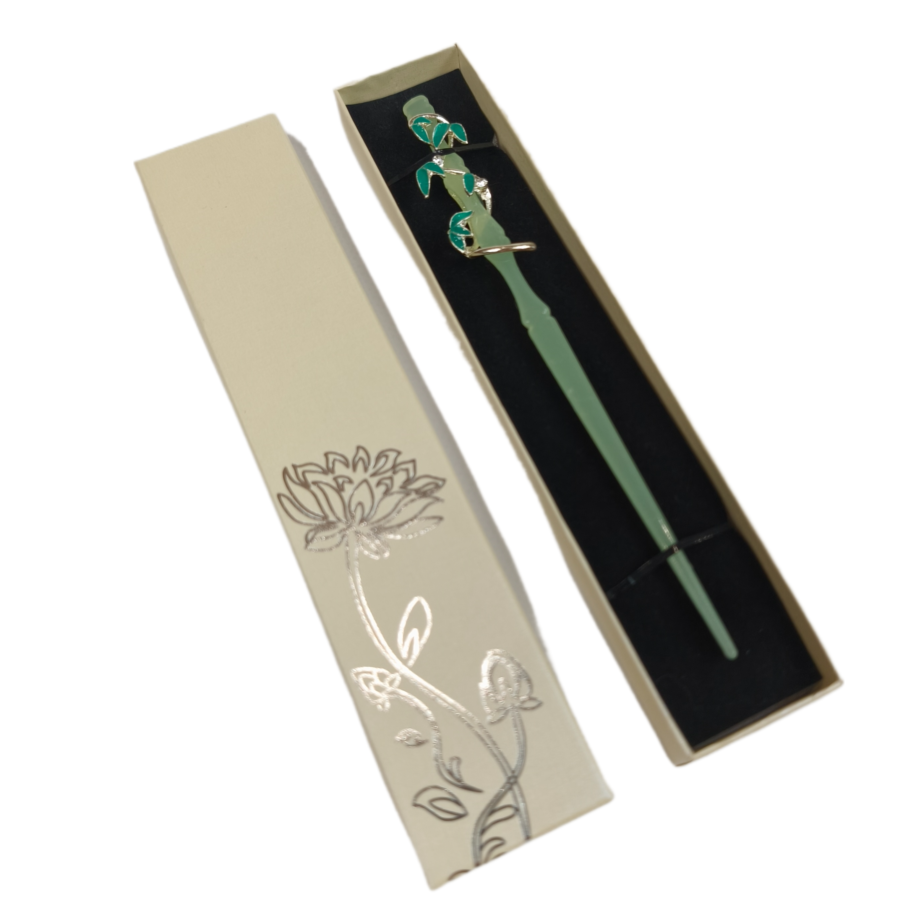 Шпилька з акрилу для волосся китайського дизайну в подарунковій коробочці (U8108)