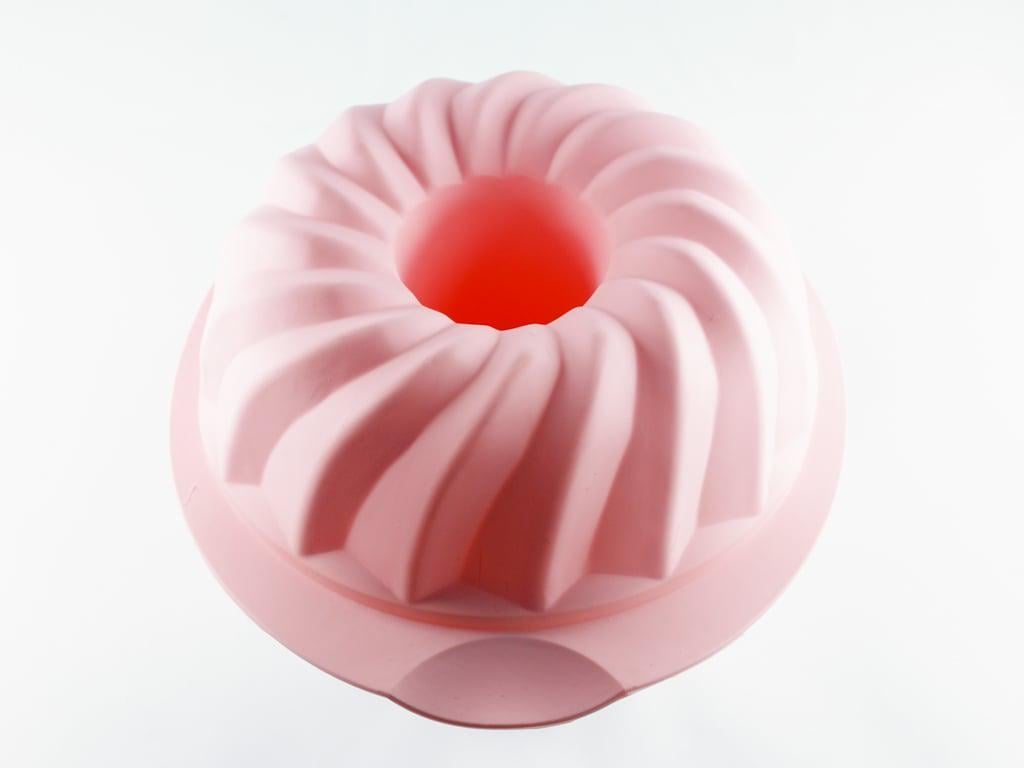 Форма силиконовая MysSilicone для выпечки кекса с втулкой 20 см Розовый (MYS-41021)