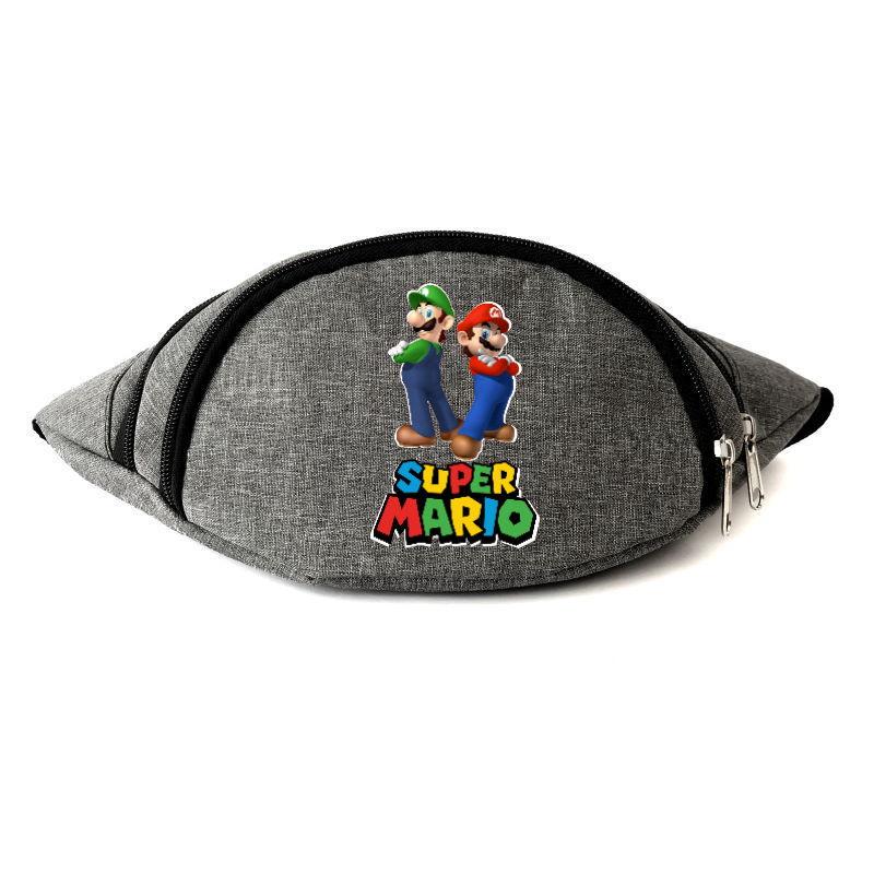 Поясна сумка-бананка Cappuchino toys Супер брати Маріо OB-SM-09 Сірий (1654042742)