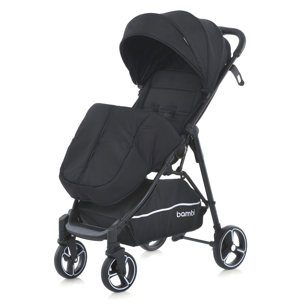 Коляска-книжка прогулочная Bambi M 4249-2 максимальная нагрузка до 25 кг Black Matt (24041462) - фото 2