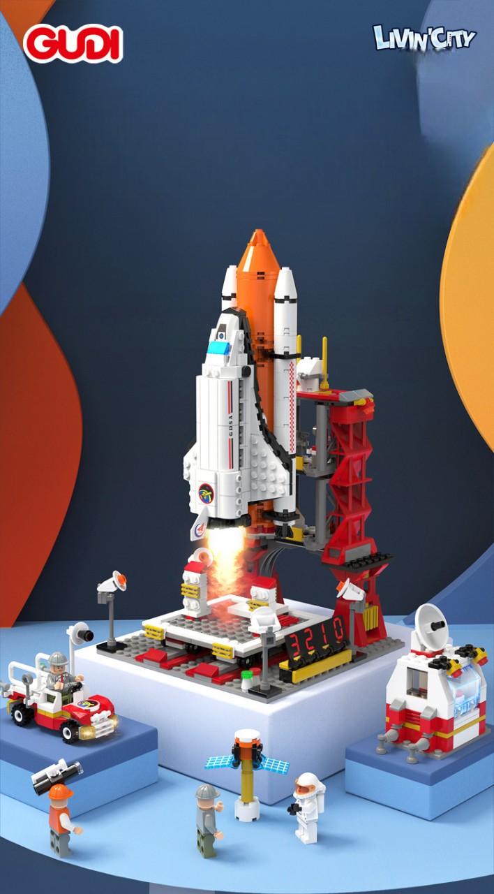 Конструктор дитячий GUDI космічнийшатл та ракета з 679 дет. - фото 2 Конструктор дитячий GUDI космічнийшатл та ракета з 679 дет. - фото 2