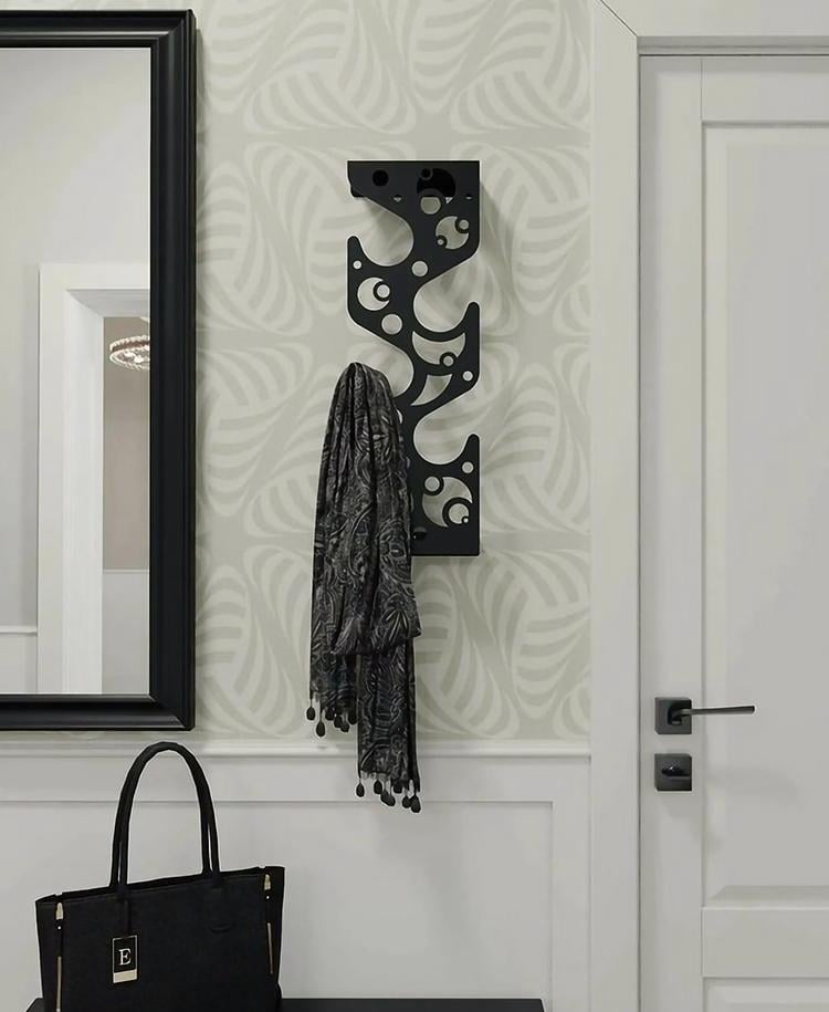 Вішалка вертикальний NC Home Figure з візерунком Чорний (110348) Вішалка вертикальний NC Home Figure з візерунком Чорний (110348)