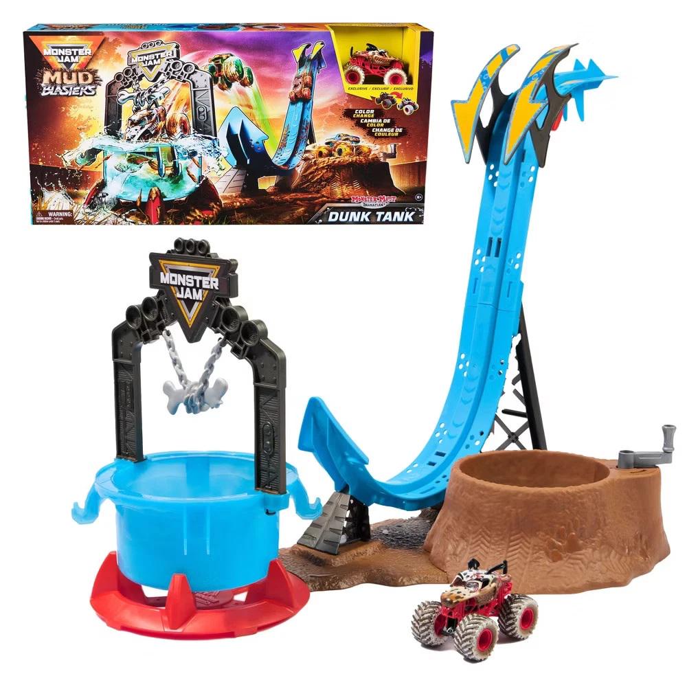 Игровой набор Монстер Джем Данк Танк Monster Jam Mud Blasters Monster Mutt Dalmatian Dunk Tank Playset