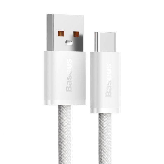 Кабель Baseus CALD000702 Dynamic Series Fast Charging Type-C 100 W 5 V 3 A 2 м White (575108) - фото 2