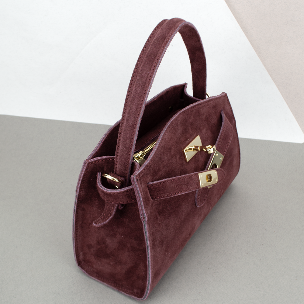 Сумка жіноча замшева Virginia Conti 03737 Бордовий (2449763123) - фото 3 Сумка жіноча замшева Virginia Conti 03737 Бордовий (2449763123) - фото 3