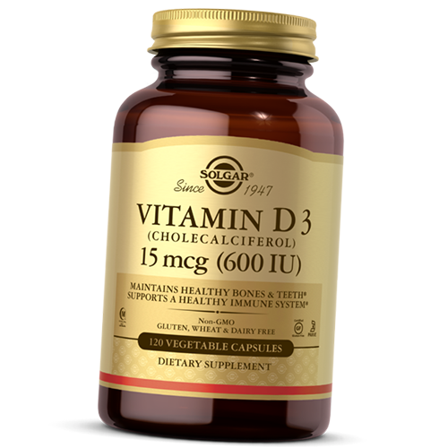 Витамины Solgar Vitamin D3 600 МЕ 120 вег. капс. (36313071)