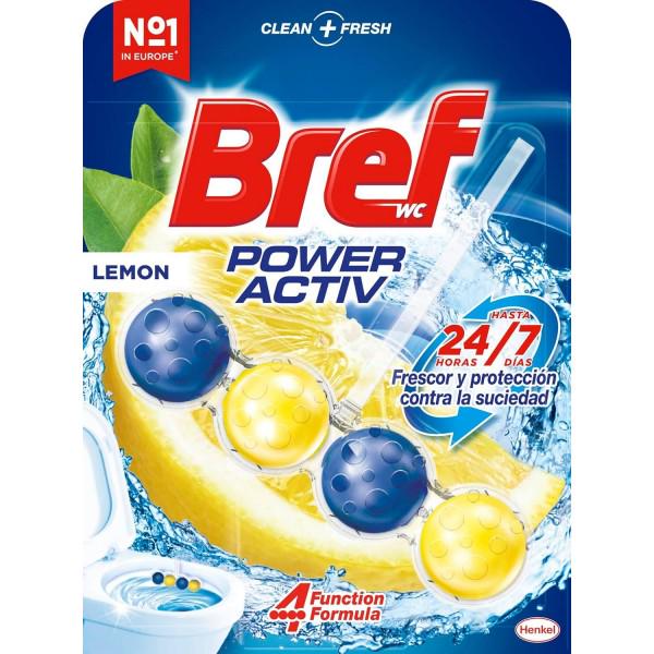 Блок для унітазу підвісний Bref Power Aktiv Лимон 50 г