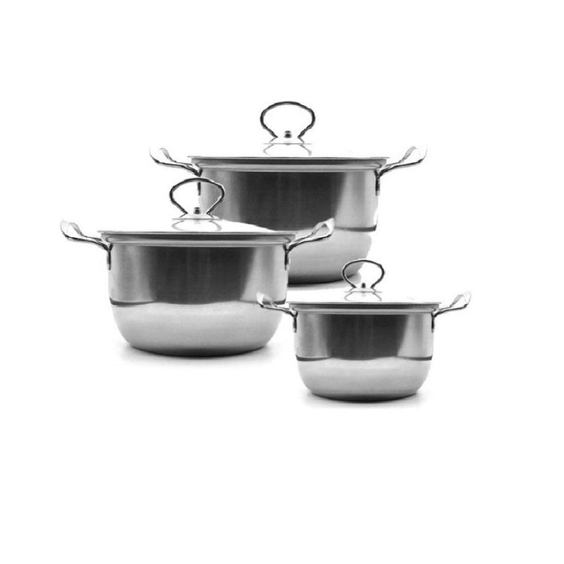 Каструлі Unique UN-5074 з нержавіючої сталі з кришками (17710748)