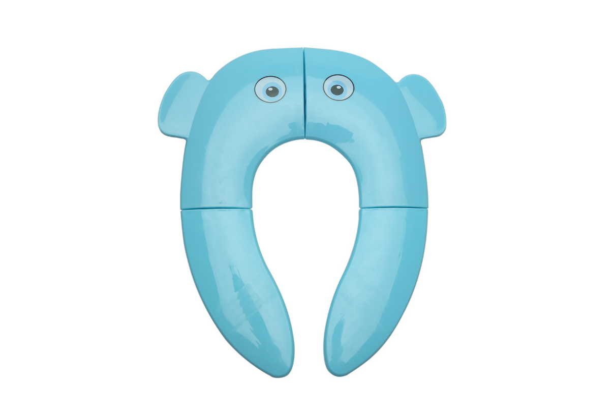 Детская накладка на унитаз SUNROZ Elephant Shape Folding Potty Seat дорожная складная Голубой (SUN5014)