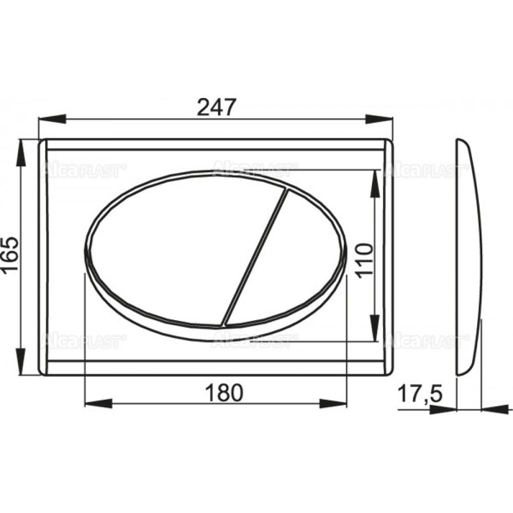 Кнопка слива для инсталляции Alca Plast M70 Белый (93089) - фото 2