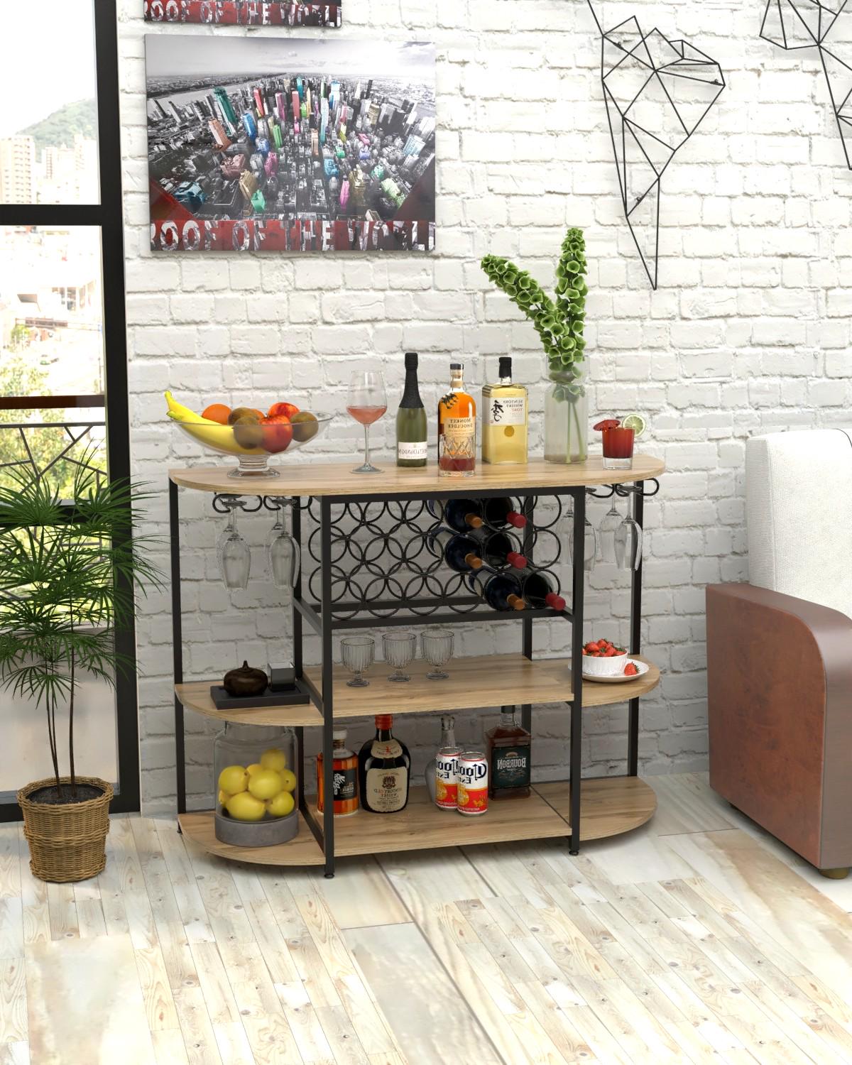 Стеллаж барный EcoLoft Барелло DSP-1485-1 в стиле лофт (35699472)