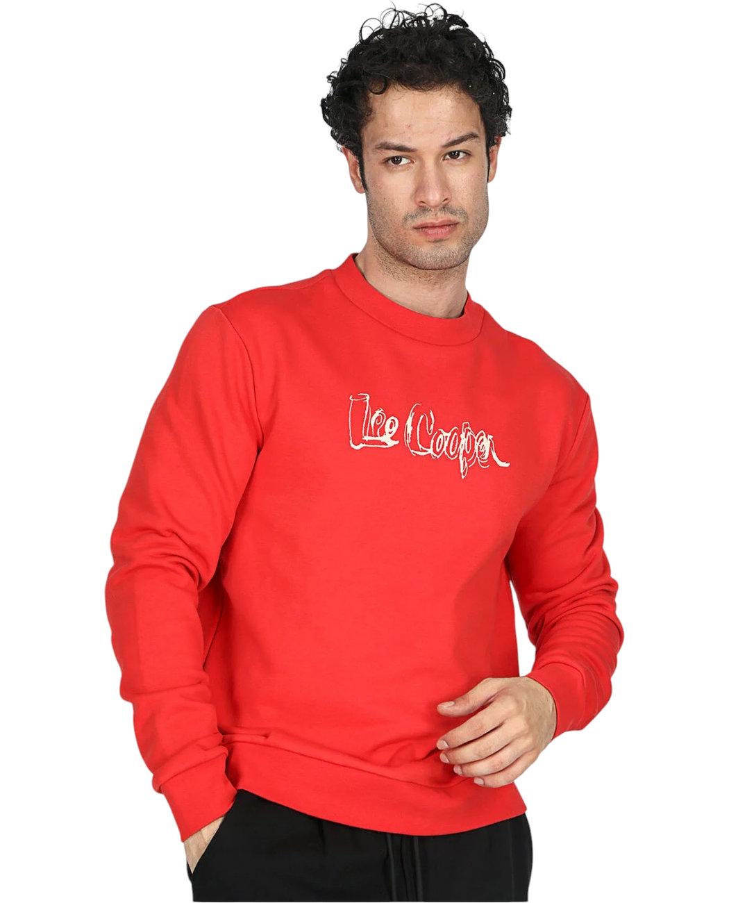Світшот чоловічий Lee Cooper Jeffrey 251LCM241023.3101 2XL Червоний (8682272570393)